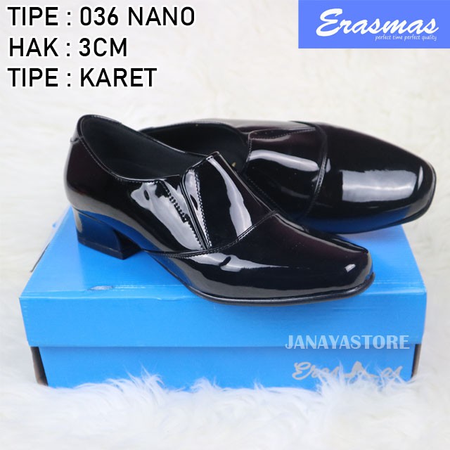 Sepatu Ankle Boot Karet 036 Erasmas Hak 3cm Polwan Kowad Satpol PP