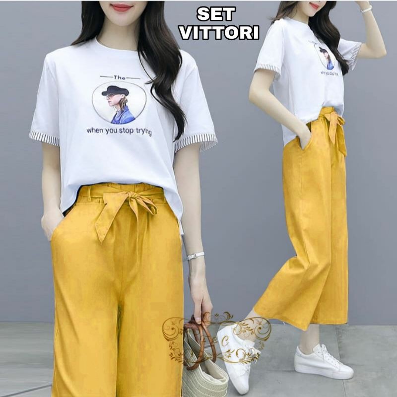 Baju Setelan Wanita / Baju Setelan Casual / Set Vittori