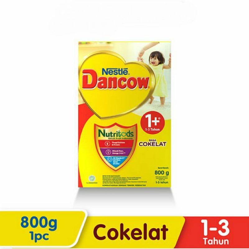 Dancow 1+ Advanced Excelnutri Cokelat 800gr - Dancow Susu anak usia 1-3tahun