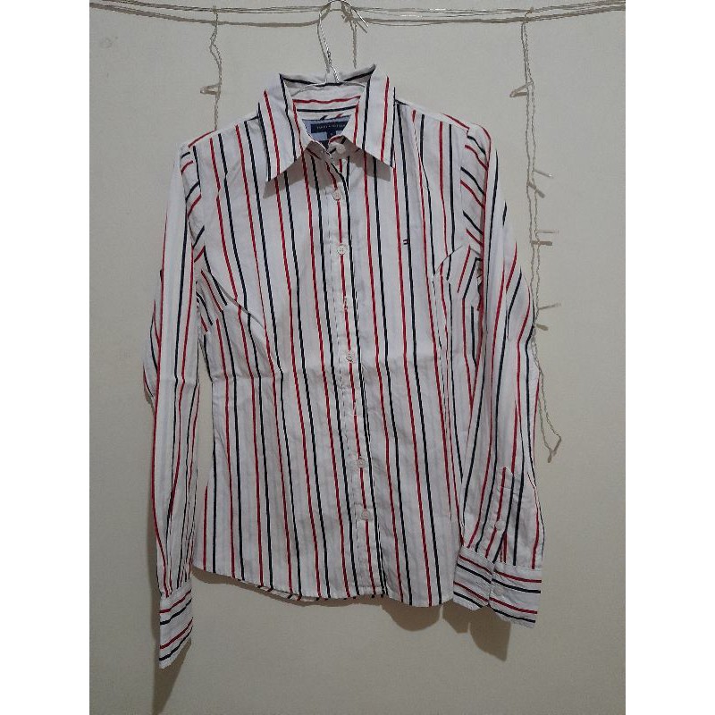Preloved kemeja stripes TOMMY HILFIGER