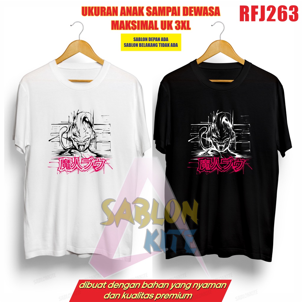 MURAH!!! KAOS KEREN ANIME MAJIN BOO RFJ263 DRAGON BALL