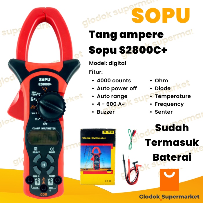 Tang Ampere Sopu S2800C+ Digital Clamp Meter