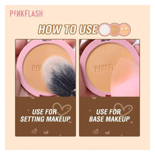 PINKFLASH Pressed Powder Long-lasting Matte Oil Control Special Edition Bedak Padat