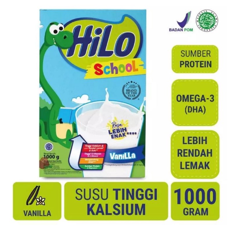 

HiLo School Vanilla 1000g - Susu Tinggi Kalsium Lebih Rendah Lemak
