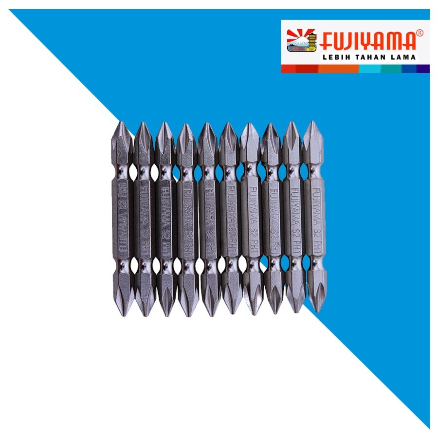 Fujiyama Screwdriver Bits PH1 / PH1 x 65 mm 10 PCS Mata Obeng Set