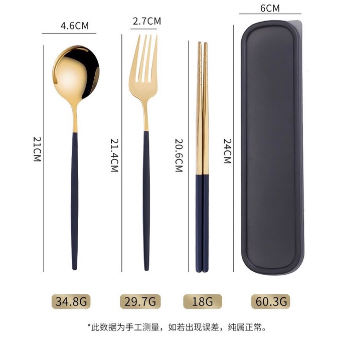 【 High Quality 】Paket Sendok Garpu Sumpit Korean Style - Sumpit Sendok Grapu Set / Set 3 in 1 Stainless Steel