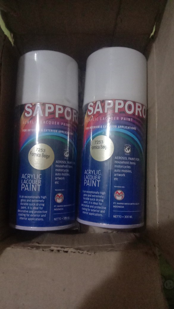 Formica Beige 7253 -- Sapporo Spray Paint Cat Semprot Aerosol