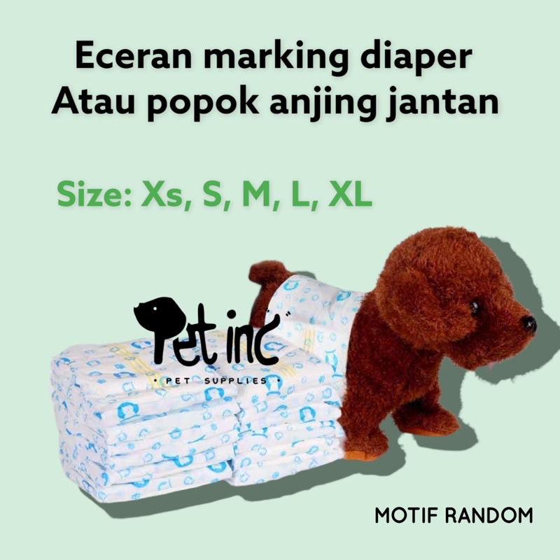 ECER marking diaper/popok anjing jantan random motif