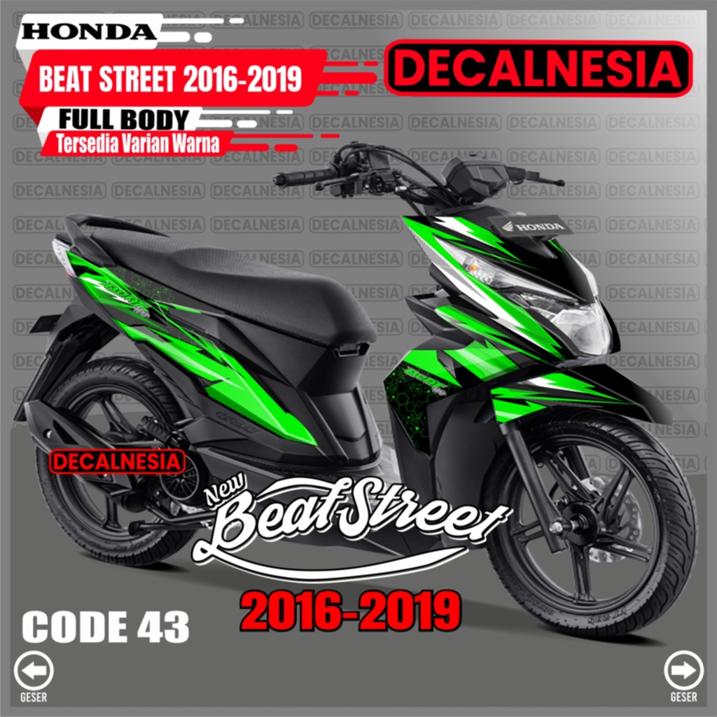 Decal Sticker Beat Street 2018 2019 Old Full Body Motor Honda Stiker Beat Street 2016 2017 Modifikas