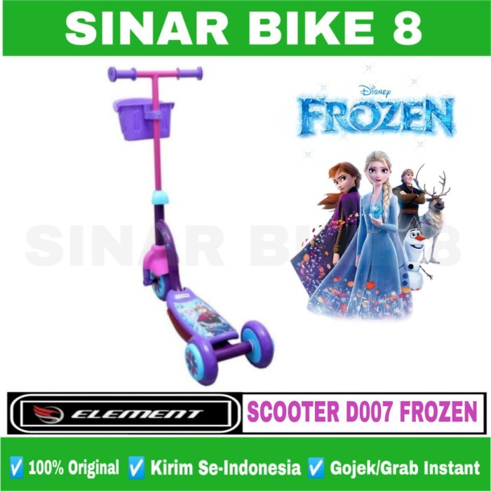 Skuter Anak ELEMENT RMB D007 FROZEN Scooter Edition Roda 3 Lampu Musik