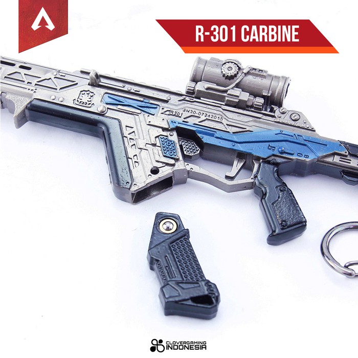 Miniature Apex R-301 Carbine Weapon - Keychain Figure Gaming