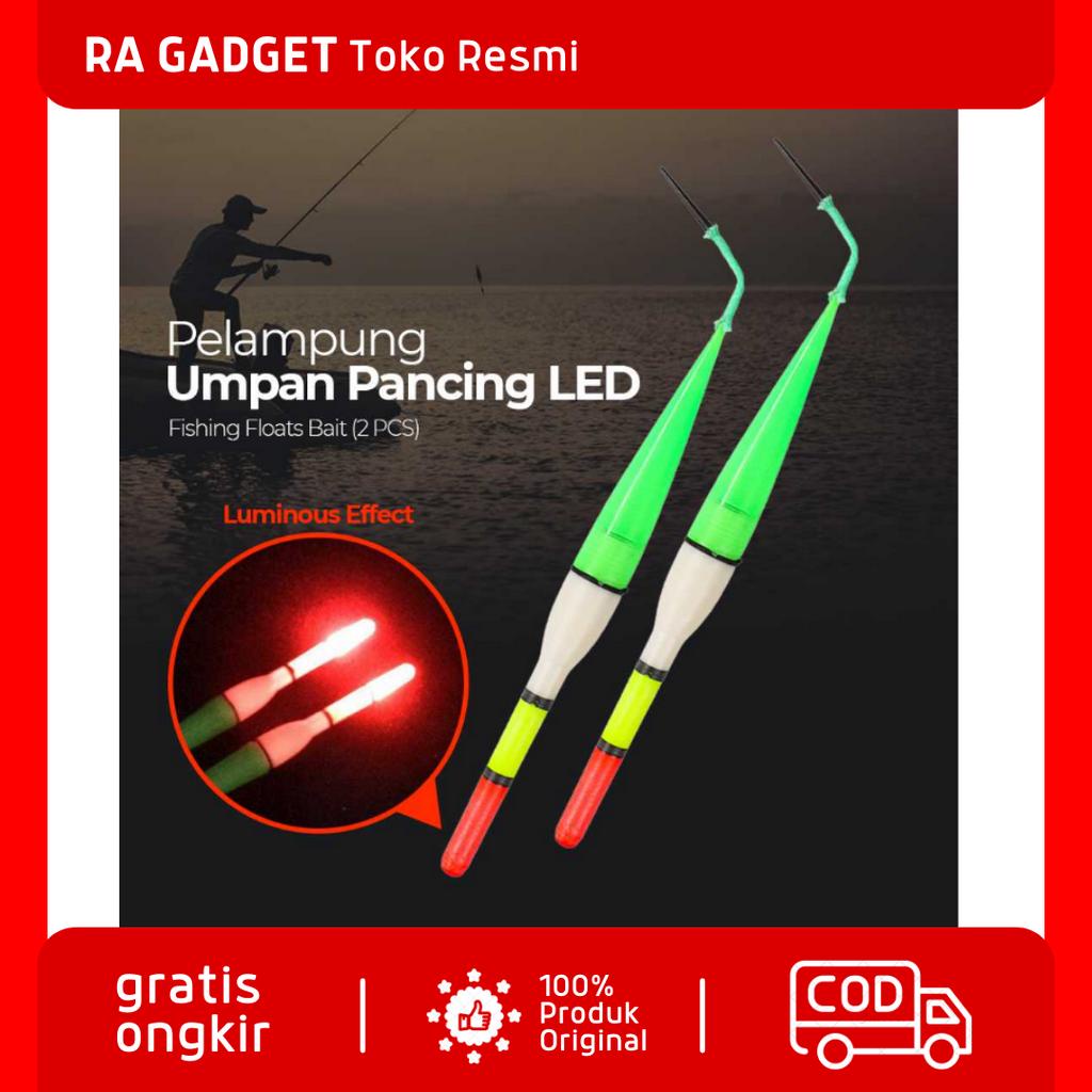 Pelampung Umpan Pancing LED Luminous Fishing Floats Bait 2 PCS / Kumbul Pancing Pancingan Anti Badai