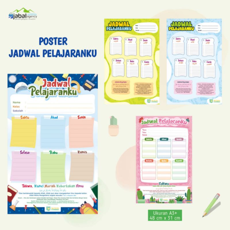 

POSTER JADWAL PELAJARAN SANTRI/SANTRIWATI