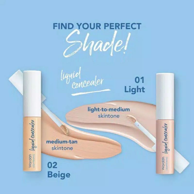 Wardah Lightening Liquid Concealer 7gr | Liquid Foundation Tube 25ml