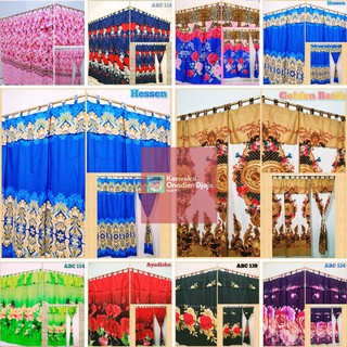 Gorden Pintu Dan Hordeng Jendela Panjang Motif Bunga Shaby Gorden Pintu Dan Hordeng Jendela Panjang Motif Bunga Shaby
