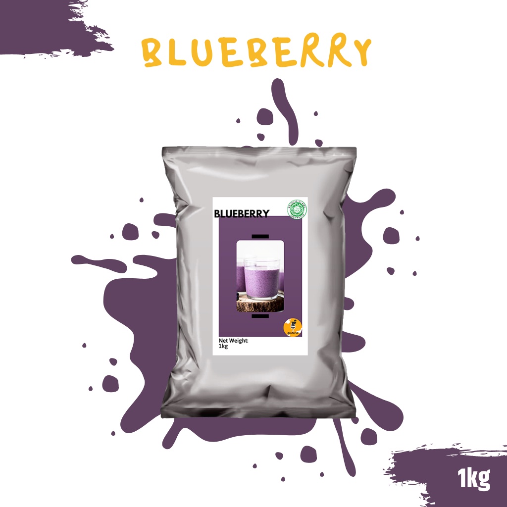 BUBUK MINUMAN RASA BLUEBERRY 1KG / SERBUK MINUMAN ANEKA RASA / BUBUK MINUMAN KEKINIAN / MINUMAN INSTAN / BOBA DRINKS