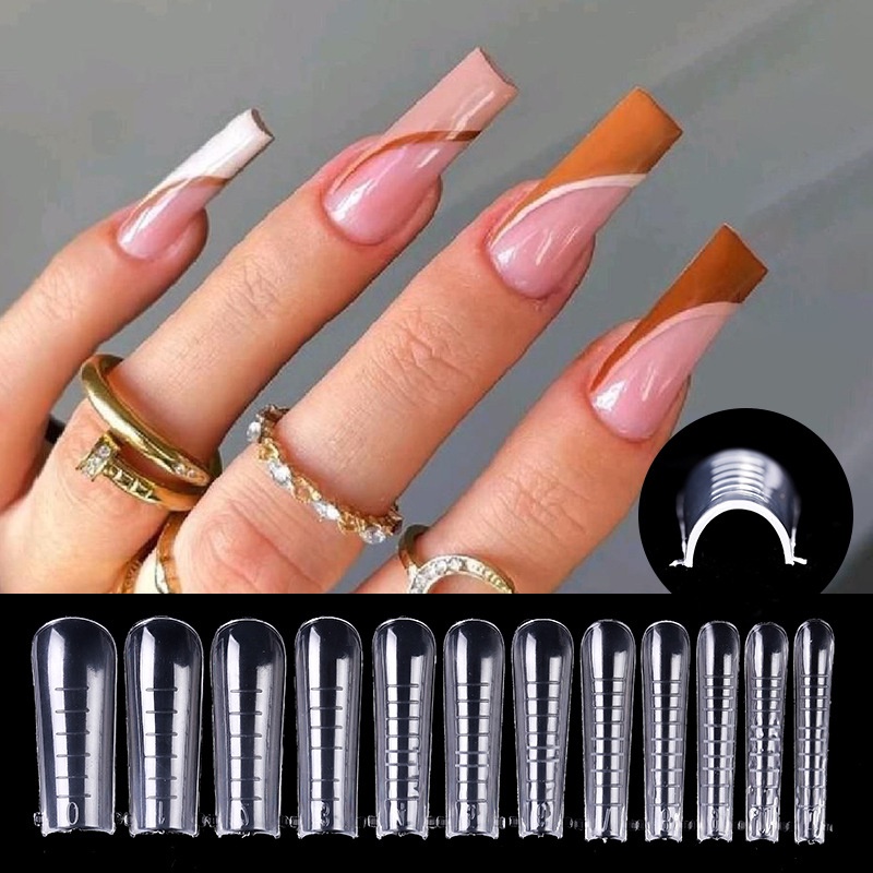 (Full) 60pcs / Set Kuku Palsu Extension Untuk Nail Art Diy