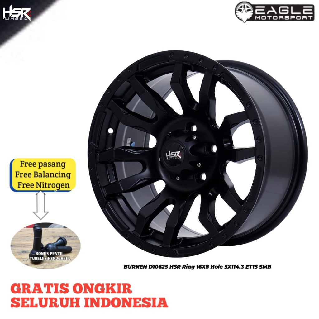 Velg R16 Pelek Mobil Rush Terios Pelek Semi Off-Road HSR BURNEH Ring 16