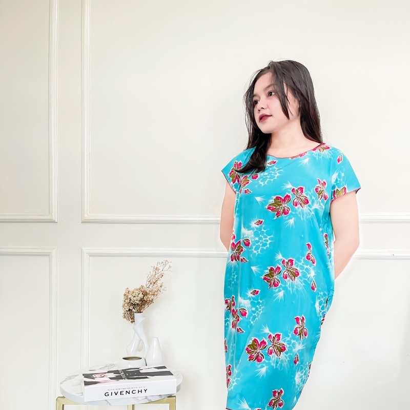 Daster Midi Santung Rayon Batik Motif Baju Tidur Rumah Daster Bali solo