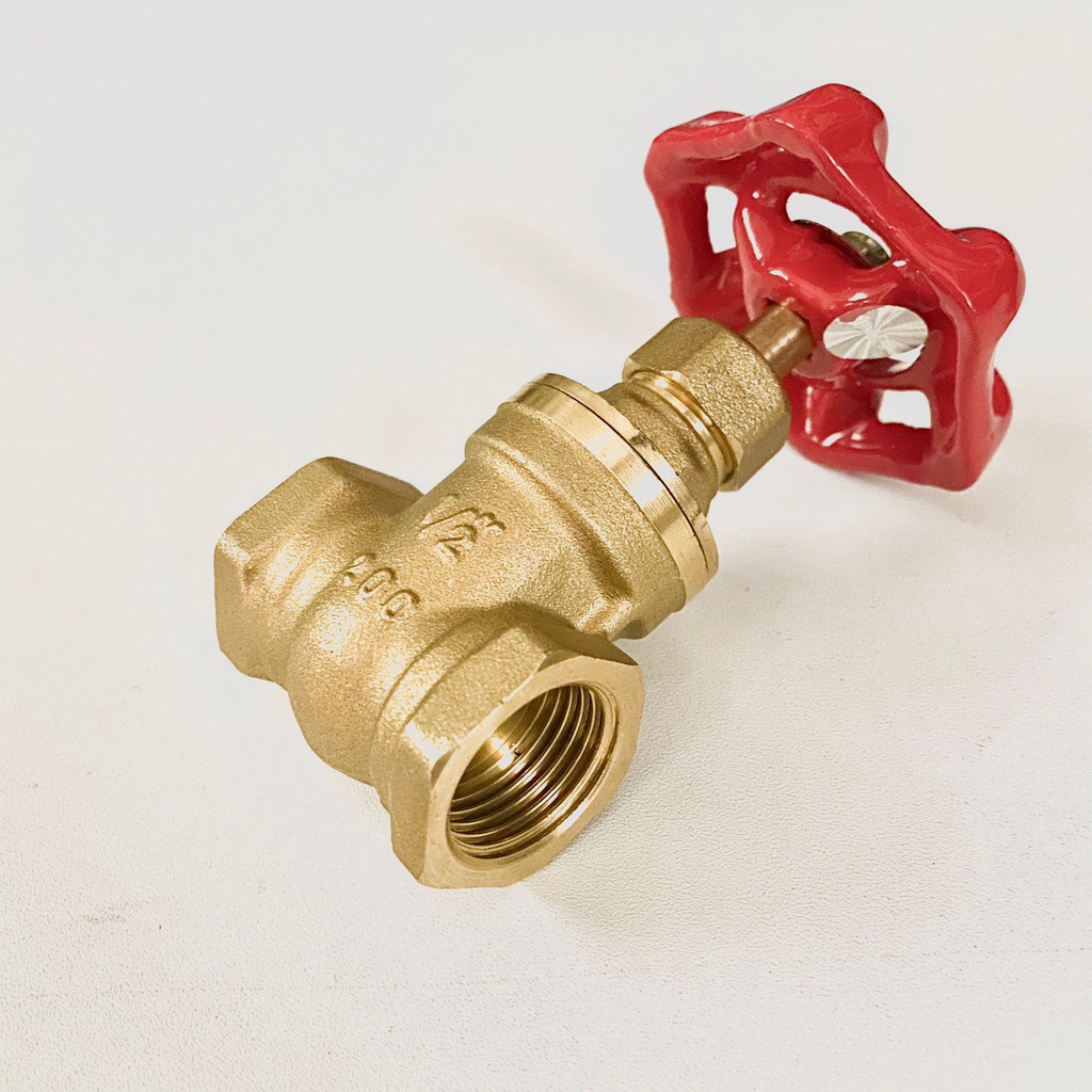 Stop Keran air Kuningan FRAP 1/2 inch - Stop Kran air Putar Gate Valve Setop Gat valve Brass 1/2inch