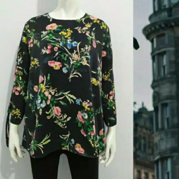 ☏ FASHION WANITA ATASAN IMPORT MOTIF BUNGA ✥