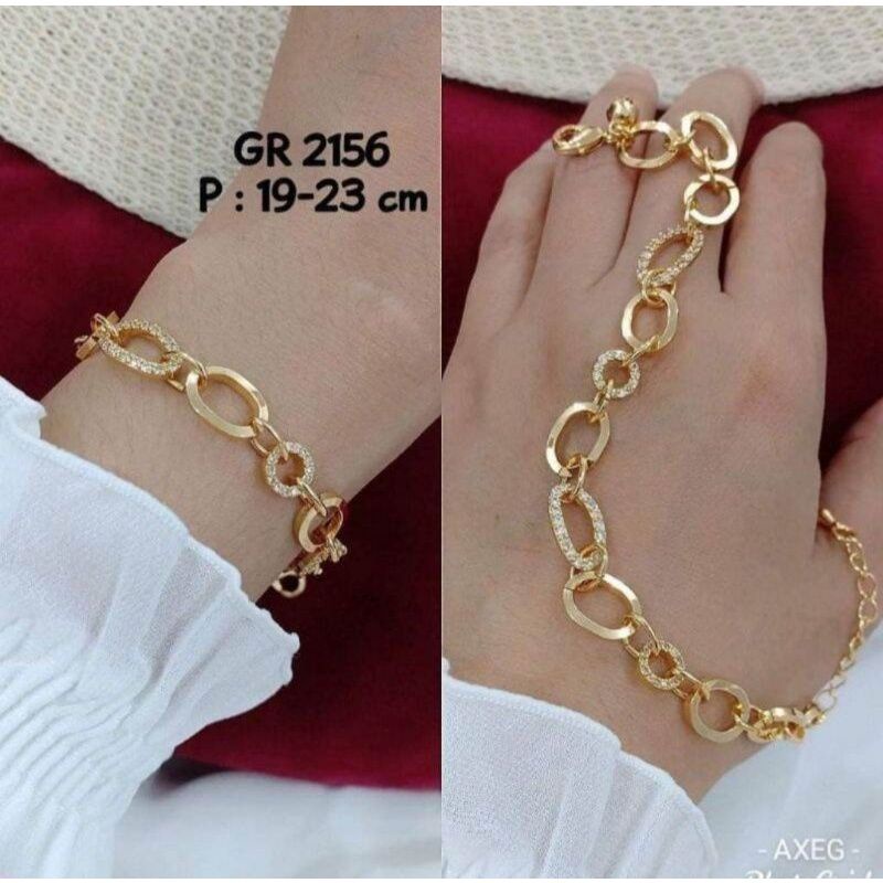 GELANG TANGAN WANITA BLINK DIAMOND ADUHAI GELANG TANGAN WANITA LAPIS EMAS