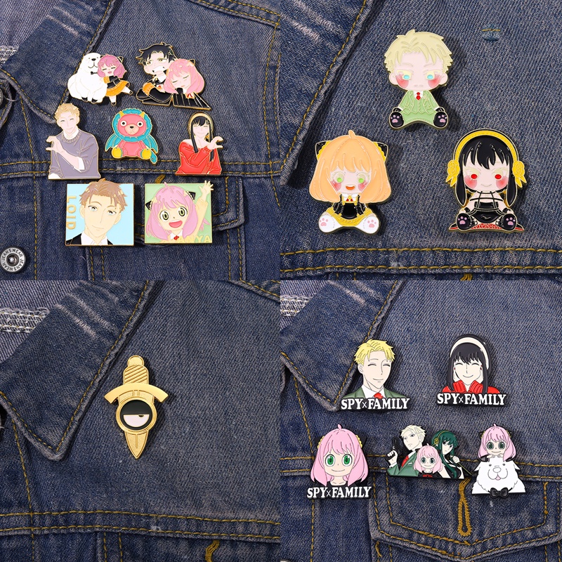 Bros Pin Desain Kartun Anime 21 Gaya Spyxfamily Bahan Metal Untuk Aksesoris Pakaian