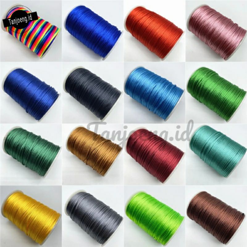 (10 meter) Tali Satin Simpul Cina 1mm Bahan Craft Untuk Membuat Gelang Atau Kalung Bahan Macrame