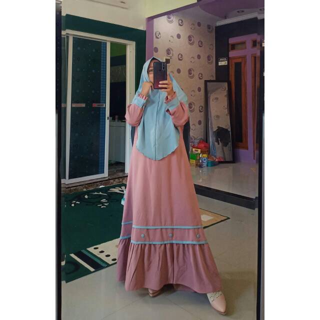 Dress gamis davina set murah