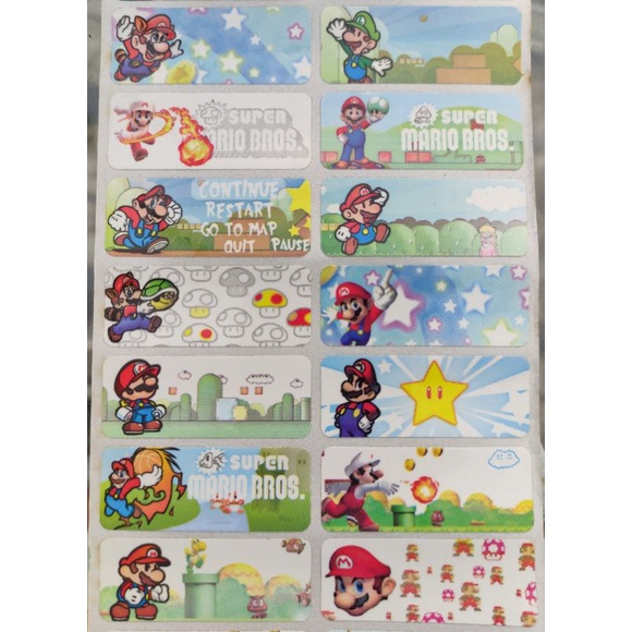 

Mario Bros M & L Name Label