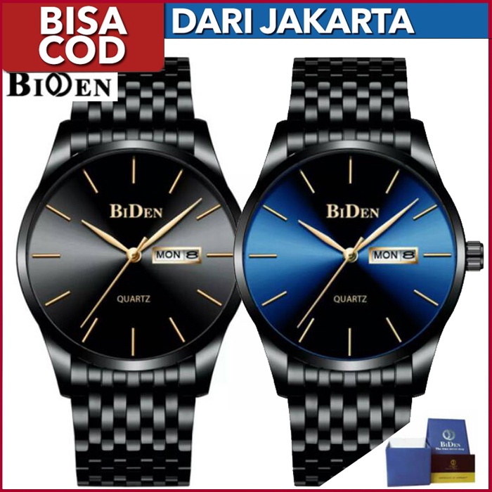 Bisa COD ★ BIDEN Jam Tangan Pria Mewah Kasual Olahraga Kuarsa Otomatis Analog Watch BD001 - FREE BOX