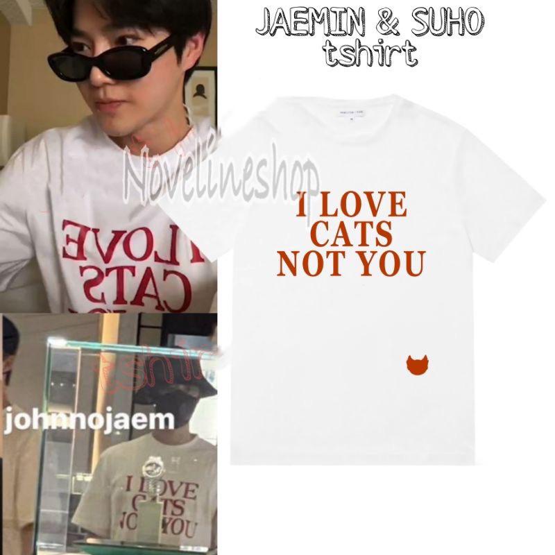 [COD] KAOS kpop suho & jaemin I love you cats not you ( TULISAN. MERAH) KAOS ATASAN WANITA KAOS KATU