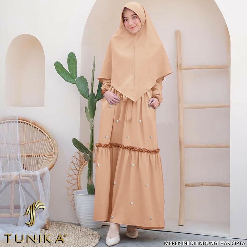 Haniyah syar'i set khimar // Gamis haniyah maxi set // Haniyah syari mutiara