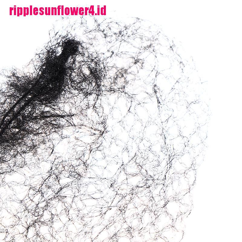 100pcs Karet Rambut Elastis Warna Hitam