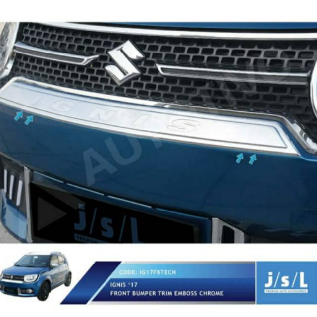 List bumper depan ignis emboss chrome jsl