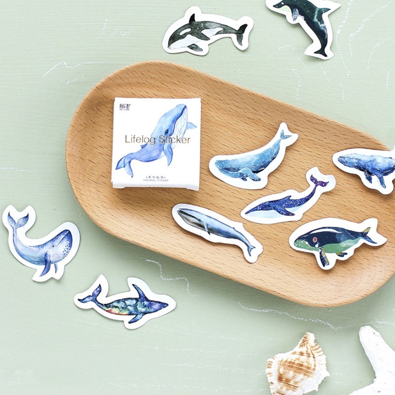 

[BC029] 10 PCS WHALE STICKER | BULLET JOURNAL