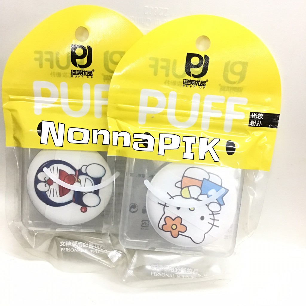 Puff Bedak Air BB Liquid Cushion KARAKTER HELLO KITTY - DORAEMON