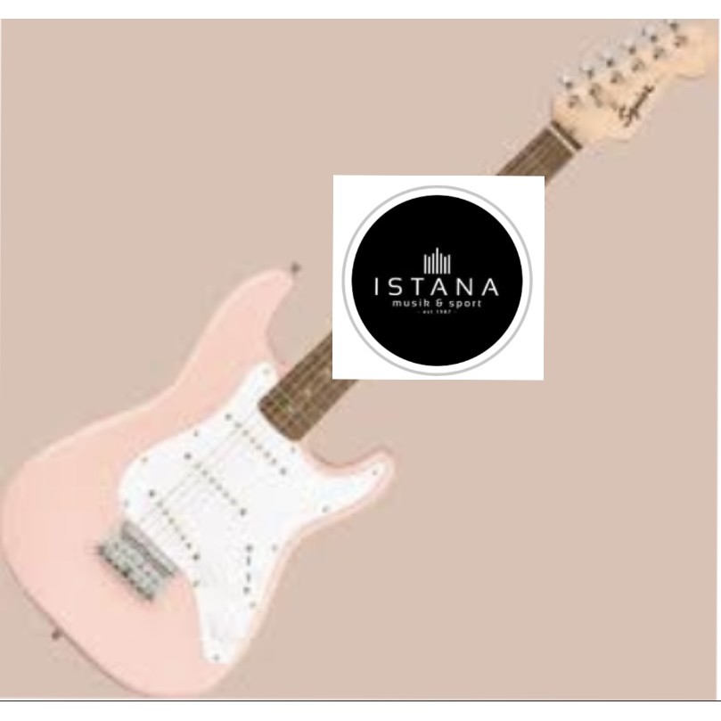 Squier Mini Stratocaster Electric Gitar, Shell Pink