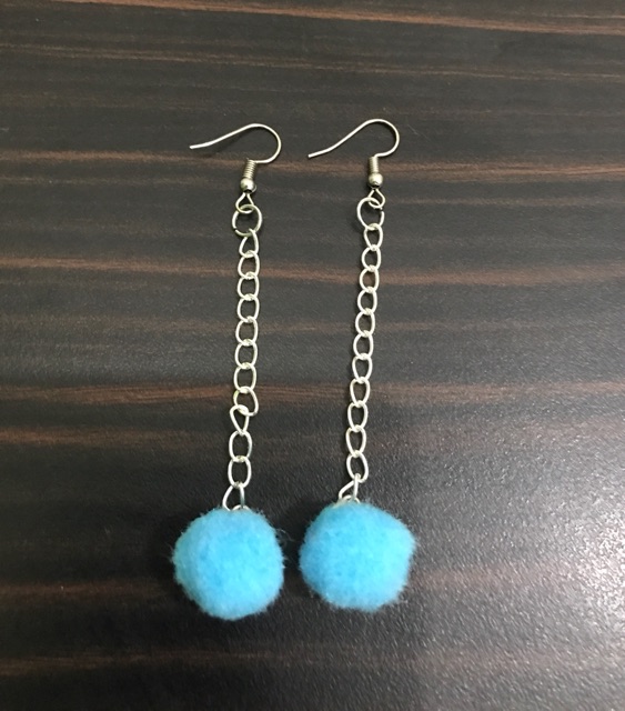 Anting pom tassel panjang jurai import aksesoris fashion E10 Uhkbp