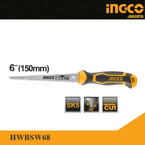 Gergaji Gypsum Gipsum GRC / Wall Board Saw (6&quot;/150mm) INGCO HWBSW68