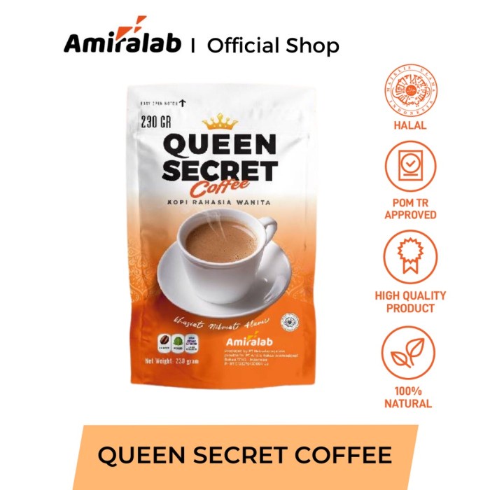 

AMIRALAB Queen Secret Coffee Minuman Kopi Herbal Solusi Wanita 250 Gr