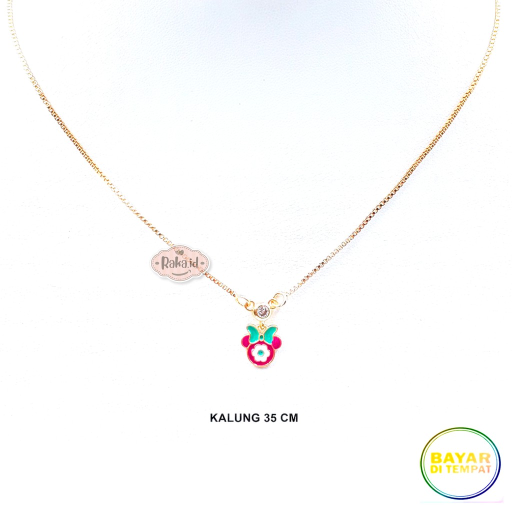 RAKA Acc - Kalung Anak MINNIE Pink Xuping Perhiasan Cantik Wanita Lapis Emas 18k 250