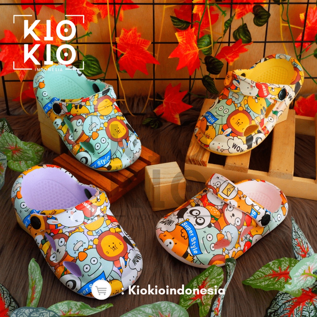 Sandal Baim Anak-anak / Sandak Kodok Anak / Sandal Bakpao Anak / Sepatu sandal Anak Printing BABY'S series