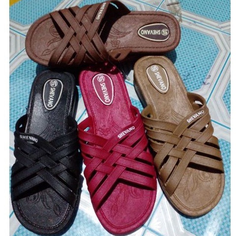 Shevano 2782 - Sendal Selop Ibu Ibu Santai 'Motif Silang Size 37 - 40