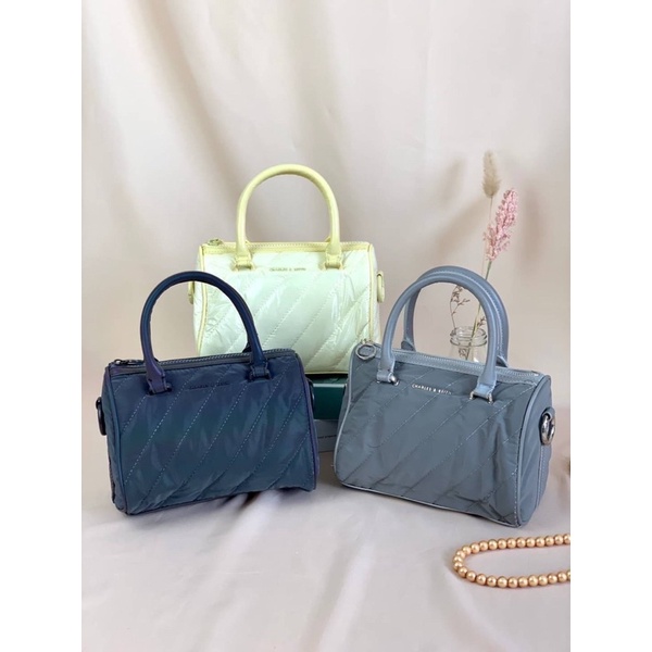 Tas Selempang Wanita CK Glowing in the Dark Slingbag Top Handle Bag Premium Import Abu Grey Kuning Y