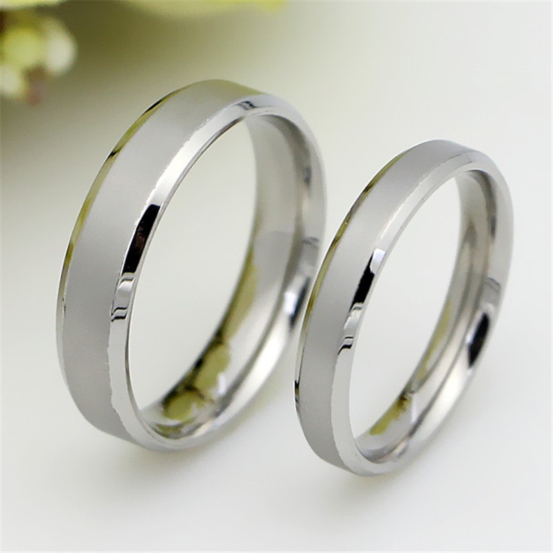 [ SALE / OBRAL ] Cincin Couple / Tunangan / Nikah / Pasangan / Titanium C089 SILVER