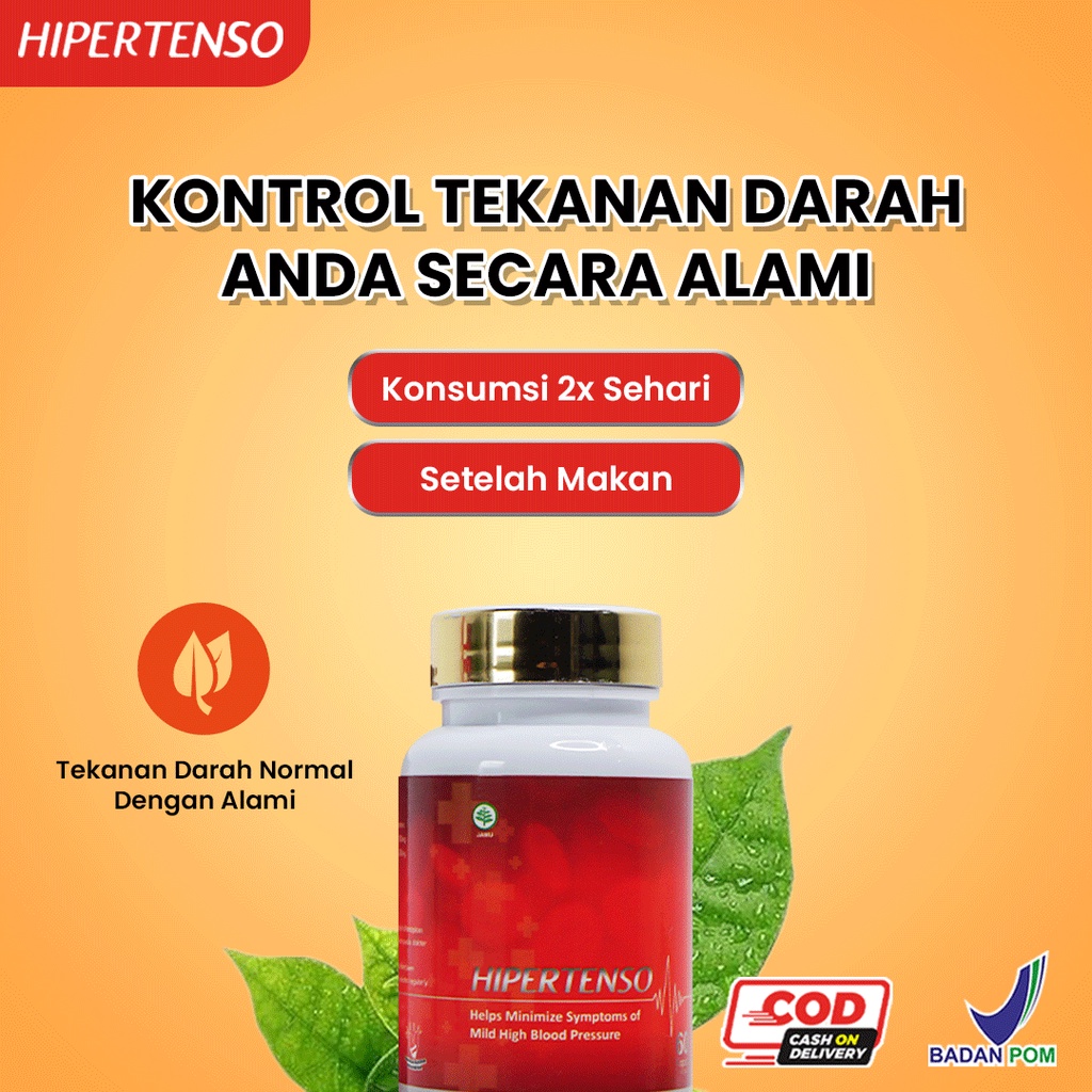 Obat Darah Tinggi Hipertensi Herbal / Penurun Darah Tinggi / Obat Tensi Darah Tinggi, Kolesterol &amp; Asam Urat Ampuh Sudah BPOM - HIPERTENSO