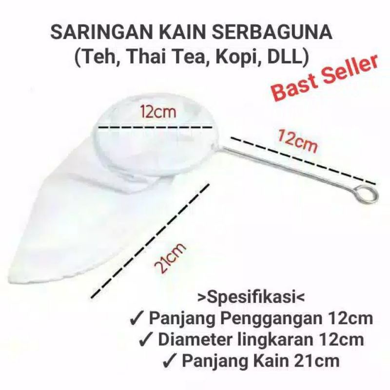 PROMO SARINGAN KAIN TEBAL THAI TEA KOPI TEH / SARINGAN TEH THAI TEA