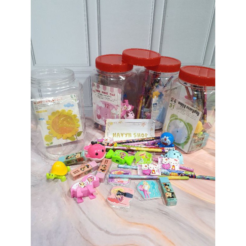 alat tulis dalam toples/paket alat tulis/STUDY SET dalam TOPLES-4