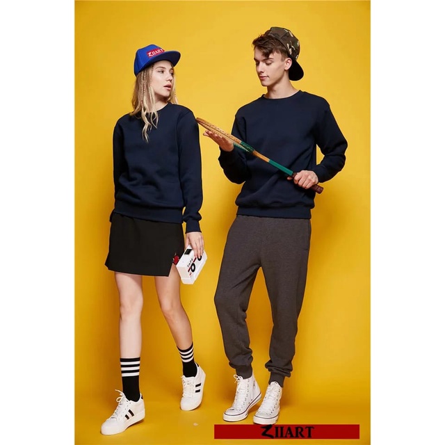 Sweater Crewneck Basic Polos Wanita Pria Couple Size (M-XXL) Crewneck Polos Oversize Unisex Basic Sweater Polos Fleece Premium Sweter Pria Wanita Oversize Tebal Korean Style Kekinian Sweatshirt Wanita Oversize Jumbo Sweater Polos Cewek Cowok Tebal Korea